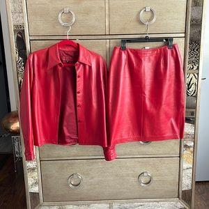 Nicola Berti 2 pieces leather set, size M